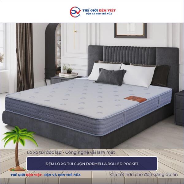 Đệm lò xo túi cuộn Kim Cương Dormella Rolled Pocket 6